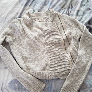 Hollister crop zipper sweater sz small